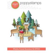 Poppystamps Dies & Stamps Set - Whittle Forest Reindeer