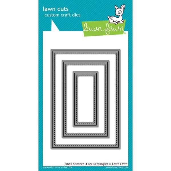 Lawn Cuts - Small Stitched "4 Bar" Rectangles - DIES