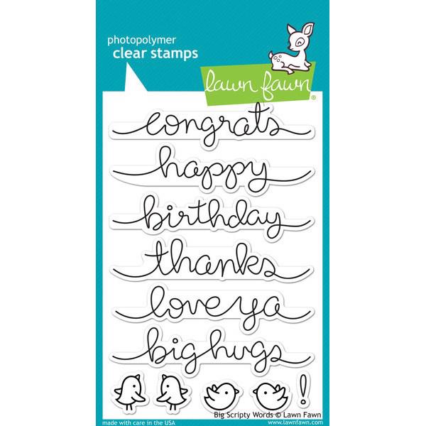 Lawn Fawn Clear Stamps - Big Scripty Words