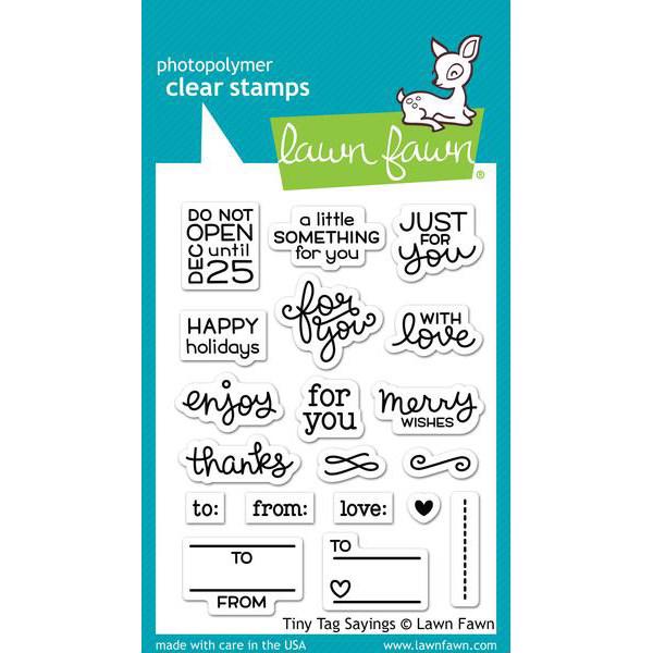 Lawn Fawn Clear Stamps - Tiny Tags Sayings