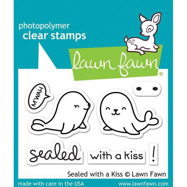 Lawn Fawn Clear Stamps - Sealed with a Kiss (sæler)