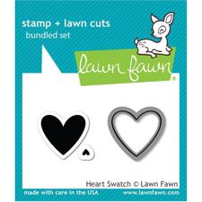 Lawn Fawn Clear Stamp & DIE - Heart Swatch