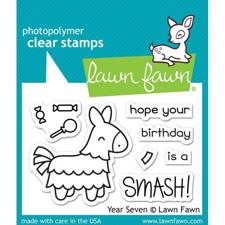 Lawn Fawn Clear Stamps - Year Seven / Birthday Smash