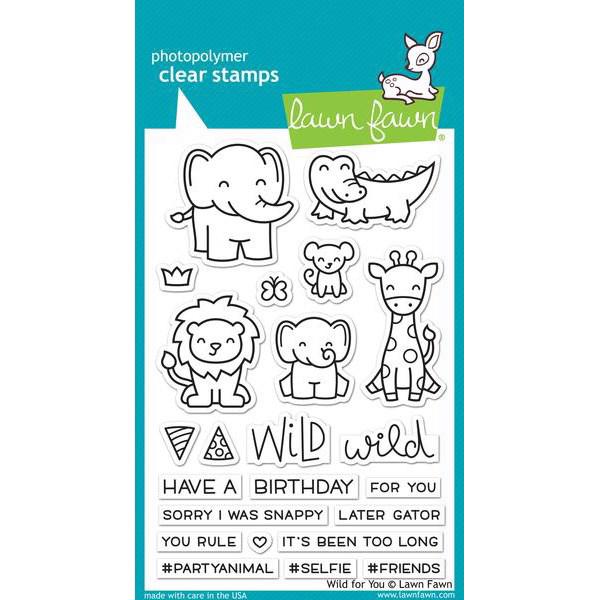 Lawn Fawn Clear Stamps - Wild for You