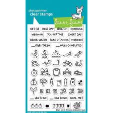 Lawn Fawn Clear Stamps - Plan on It: Fitness