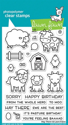 Lawn Fawn Clear Stamp Set - Hay There
