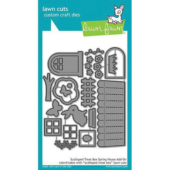 Lawn Cuts - Scalloped Treat Box Spring House Add-On - DIES