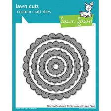 Lawn Cuts - Stitched Scallopped Circle Frames - DIES