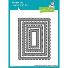 Lawn Cuts - Stitched Scallopped Rectangle Frames - DIES