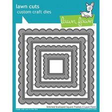 Lawn Cuts - Stitched Scallopped Square Frames - DIES