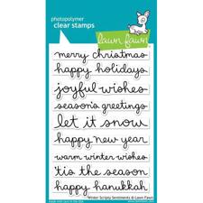 Lawn Fawn Clear Stamps - Winter Scripty Sentiments