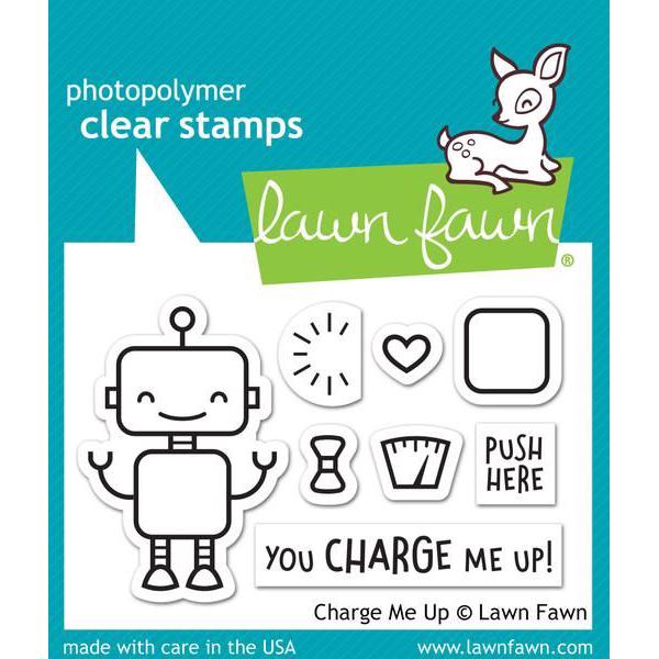 Lawn Fawn Clear Stamp - Charge Me Up (robot)