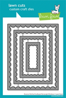 Lawn Cuts - Reverse Stitched Scalloped Rectangle Window - DIES