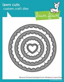 Lawn Cuts - Reverse Stitched Scalloped Circle Window - DIES
