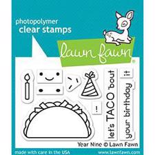 Lawn Fawn Clear Stamp - Year Nine (taco)