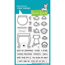 Lawn Fawn Clear Stamp - Keep on Swimming