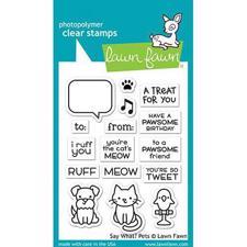 Lawn Fawn Clear Stamp - Say What? Pets