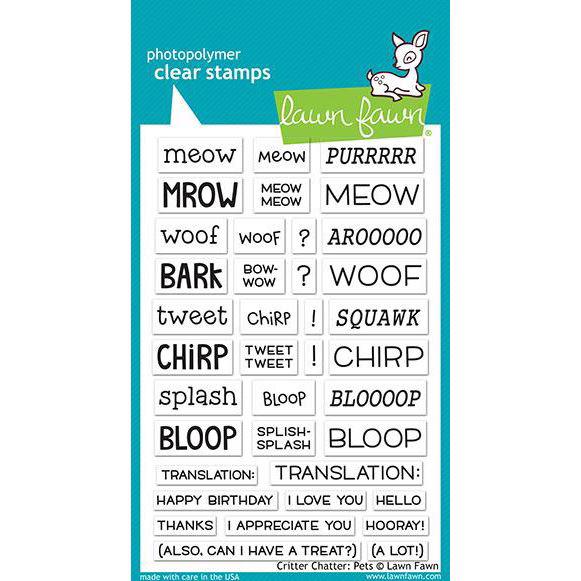Lawn Fawn Clear Stamp - Critter Chatter: Pets
