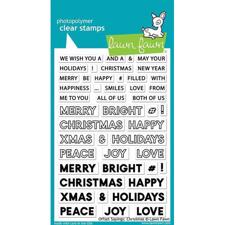 Lawn Fawn Clear Stamp - Offset Sayings: Christmas