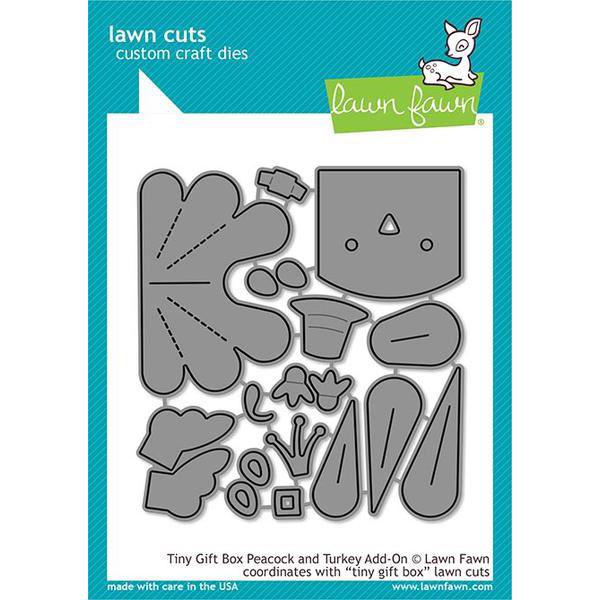 Lawn Cuts - Tiny Gift Box Peacock and Turkey Add-On - DIES