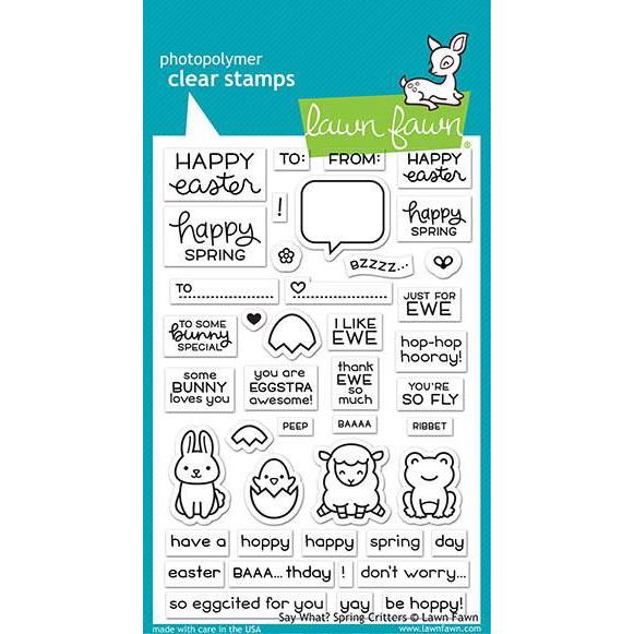 Lawn Fawn Clear Stamp - Say What? Spring Critters
