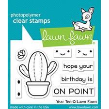 Lawn Fawn Clear Stamp - Year Ten (cactus)