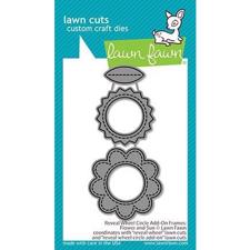 Lawn Cuts - Reveal Wheel Circle Add-On Frames: Flower and Sun - DIES