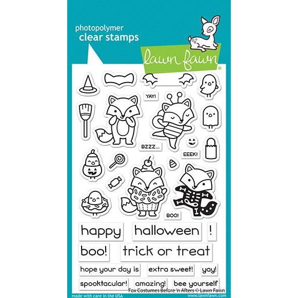 Lawn Fawn Clear Stamp - Fox Costumes Before\'n Afters