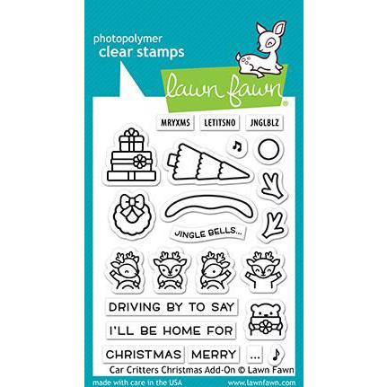 Lawn Fawn Clear Stamp - Car Critters Chritsmas Add-On