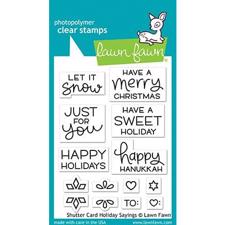 Lawn Fawn Clear Stamp - Shutter Card Holiday Sayings