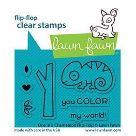 Lawn Fawn Clear Stamp - One in a Chameleon FLIP-FLOP