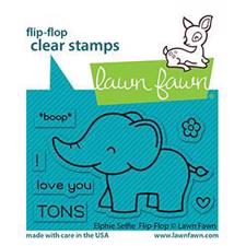 Lawn Fawn Clear Stamp - Elphie Selphie FLIP-FLOP