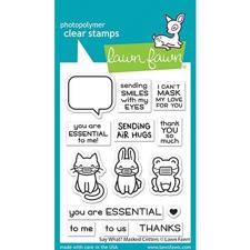 Lawn Fawn Clear Stamp - Say What? Masked Critters