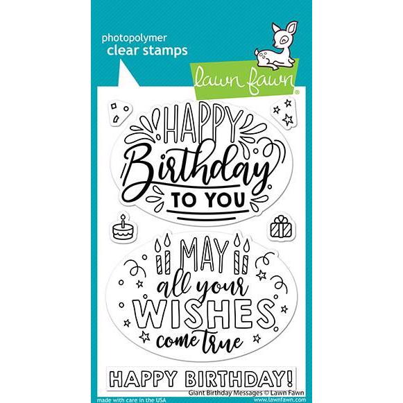 Lawn Fawn Clear Stamp - Giant Birthday Messages