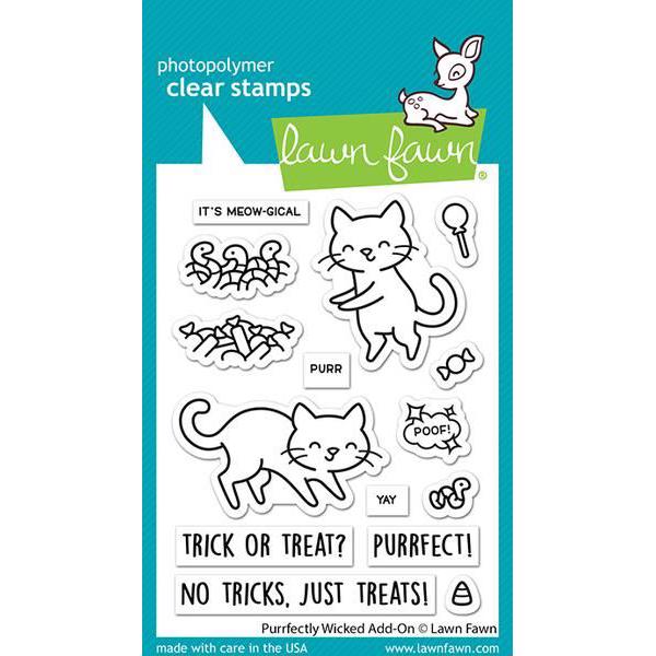 Lawn Fawn Clear Stamp - Purrfectly Wicked Add-On