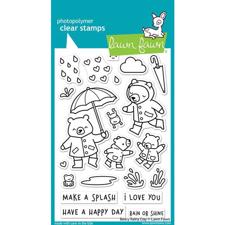 Lawn Fawn Clear Stamp - Beary Rainy Day