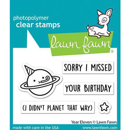 Lawn Fawn Clear Stamp - Year Eleven (planet)