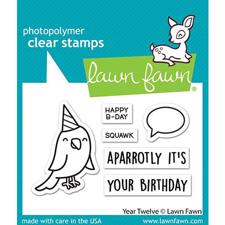 Lawn Fawn Clear Stamp - Year Twelve (parrot)
