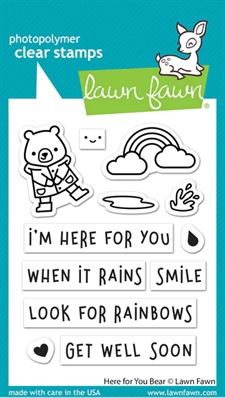 Lawn Fawn Clear Stamp - Here for You Bear