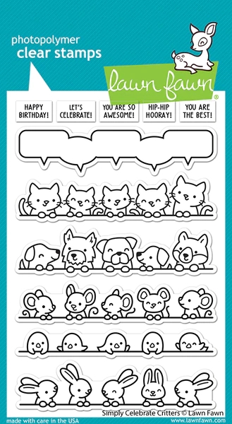 Lawn Fawn Clear Stamp - Simply Celebrate Critters