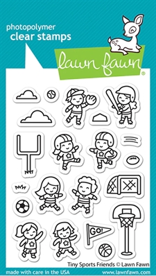 Lawn Fawn Clear Stamp - Tiny Sports Friends