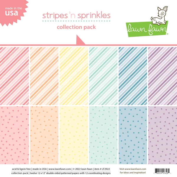 Lawn Fawn Collection Pack 12x12" - Stripes \'n Sprinkles
