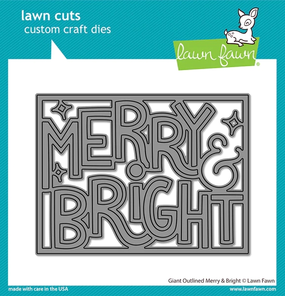 Lawn Cuts - Giant Outlined Merry & Bright (DIES)