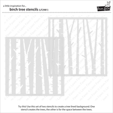 Lawn Fawn Clipping Stencil - Birch Trees Set