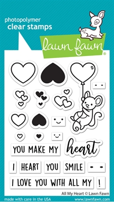 Lawn Fawn Clear Stamp Set - All My Heart