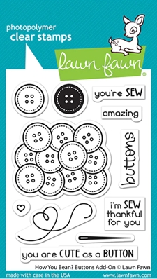 Lawn Fawn Clear Stamp - How You Bean? Buttons Add-On