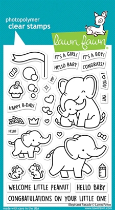 Lawn Fawn Clear Stamp - Elephant Parade