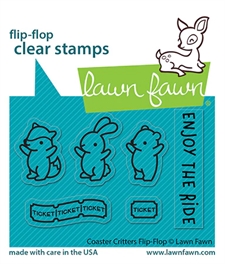 Lawn Fawn Clear Stamp - Coaster Critters Flip-Flop