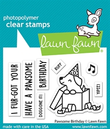 Lawn Fawn Clear Stamp - Pawsome Birthday