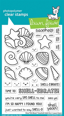 Lawn Fawn Clear Stamp - How You Bean? Seashell Add-On